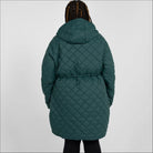 Women’s Plus Size 1X-6X Quilted Long Jacket Savvy Transitional Mid Weight