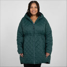 Women’s Plus Size 1X-6X Quilted Long Jacket Savvy Transitional Mid Weight