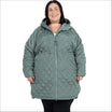 Women’s Plus Size 1X-6X Quilted Long Jacket Savvy Transitional Mid Weight