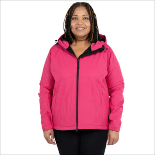 Pulse Womens Plus Size Hooded Soft Shell Jacket 1X CLEARANCE