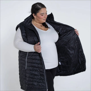 Women’s Plus Size 1X-6X Long Insulated Vest Outerwear Pristine