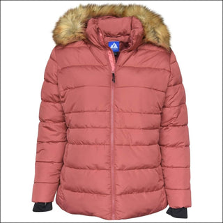 Pulse Womens Plus Size 1X-3X Parka Coat Anorak Down Alternative Jacket CLEARANCE - 1X / Red Bean - Women’s Plus Size