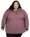 Black Cherry The Siberian plus size heavy insulated softshell coat, front