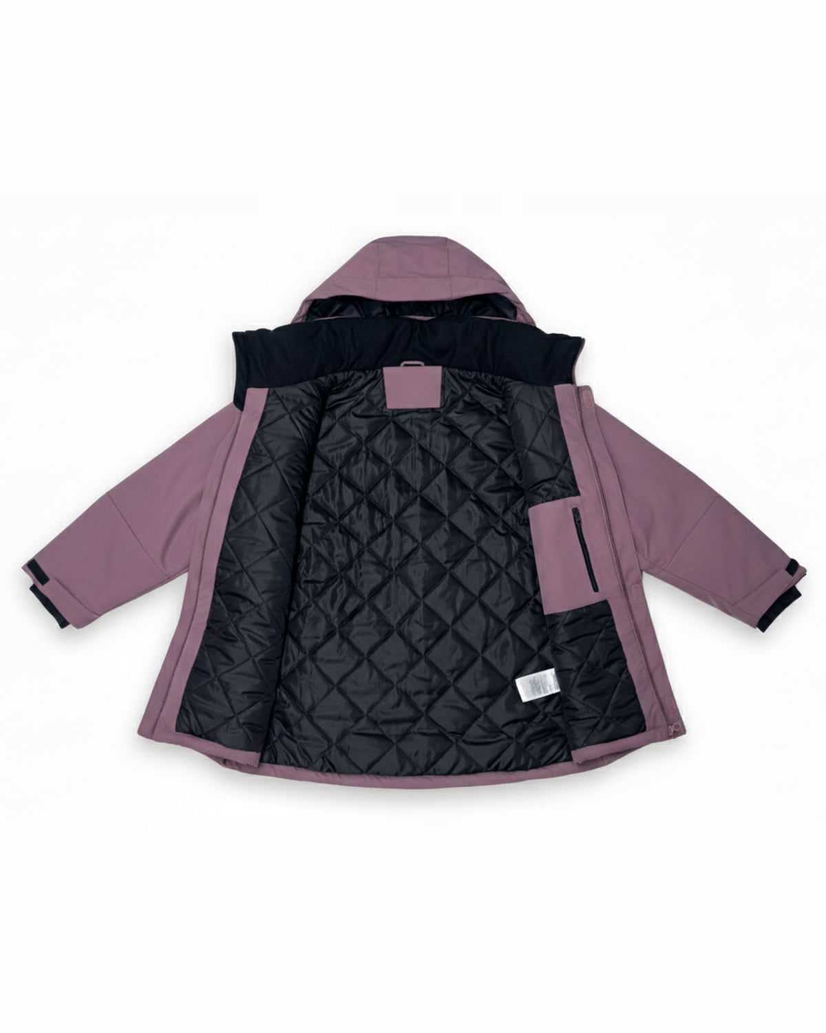 Black Cherry The Siberian plus size heavy insulated softshell coat, sizes 1X to 6X, interior quilted lining