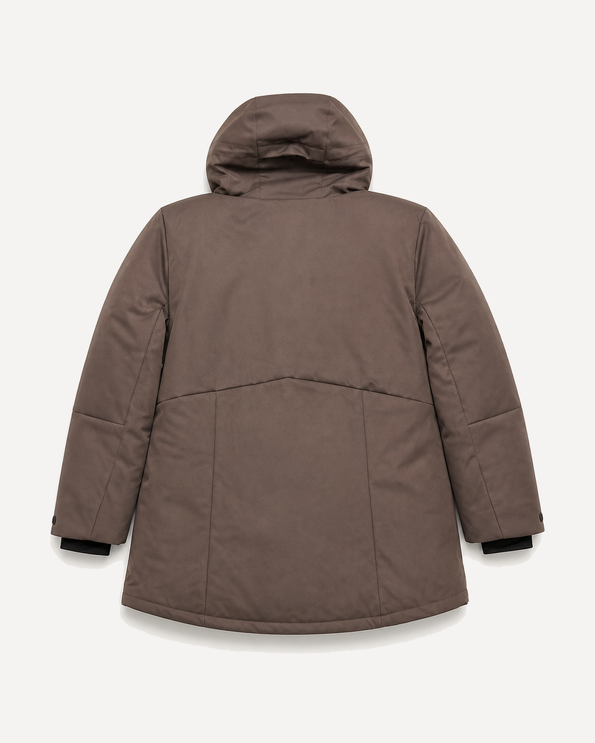 Chocolate The Siberian plus size heavy insulated softshell coat, sizes 1X to 6X, back
