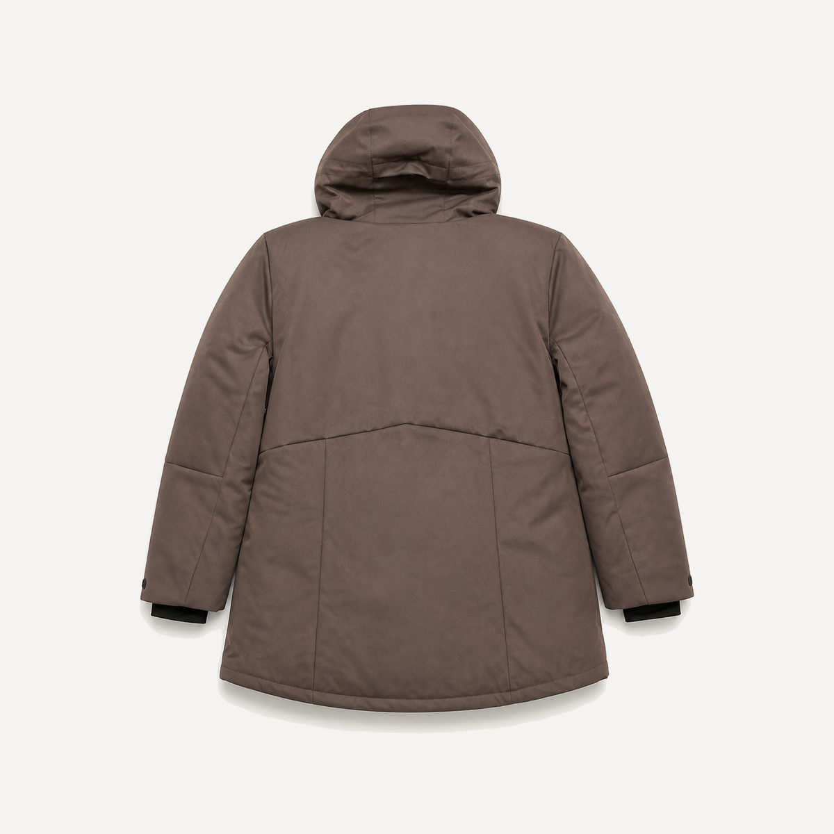 Chocolate Siberian plus size heavy insulated winter coat, sizes 1X to 6X, back