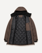 Chocolate The Siberian plus size heavy insulated softshell coat, sizes 1X to 6X, interior quilted lining