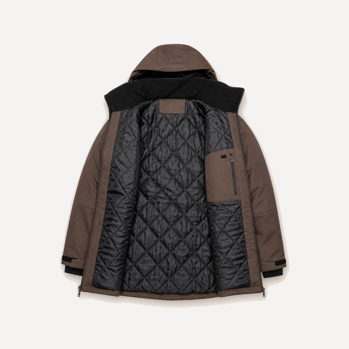 Chocolate Siberian plus size heavy insulated winter coat, sizes 1X to 6X, interior lining