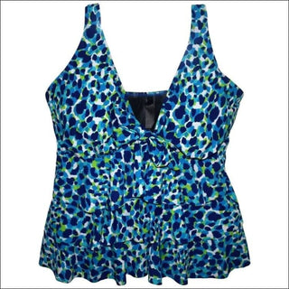 Simply Fit Womens Plus Size Tankini Bikini Swimsuit Set Tiered Ruffle 16-24 - Womens