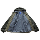 Open olive green hooded jacket from Snow Country Outerwear 3X-7X Men’s Big Rain Jacket Windbreaker Packable