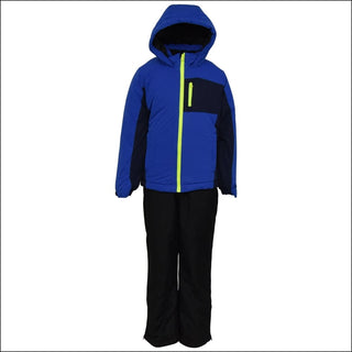 Snow Country Outerwear Boys 8-18 Youth 2 Pc Gravity Winter Snowsuit Jacket Ski Bibs - Small / Blue - Kid’s