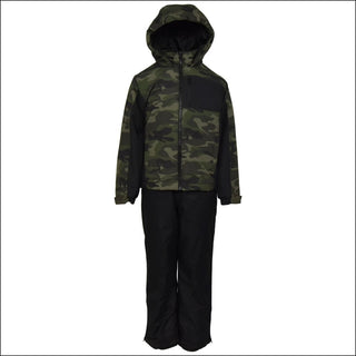Snow Country Outerwear Boys 8-18 Youth 2 Pc Gravity Winter Snowsuit Jacket Ski Bibs - Small / Camo - Kid’s