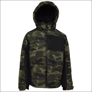 Snow Country Outerwear Boys Youth S-L Insulated Snow Jacket Coat Gravity 8-18 - Small / Camo - Kid’s