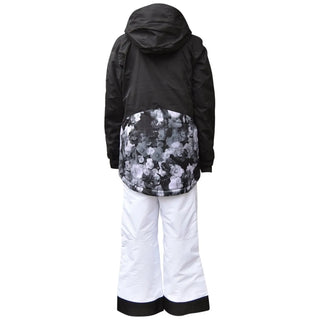 Black and floral ski suit from Snow Country Outerwear for Girls Big Youth winter snow set