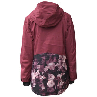 Maroon and floral ski jacket and pants set for girls from Snow Country Outerwear