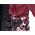 Burgundy floral patterned Girls Winter Ski Jacket from Snow Country Outerwear