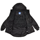 Open black hooded puffer jacket from Snow Country Outerwear Girls Big Youth Peony Winter Ski Jacket Coat S-L