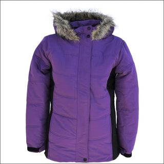 Snow Country Outerwear Girls Big Youth Insulated Winter Ski Jacket Coat Aspens Calling S-L - S (7/8) / Mulberry - Kid’s