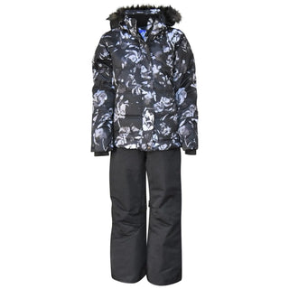 Floral-patterned winter jacket and pants set for Girls Kids Youth Snow Country Snowsuit
