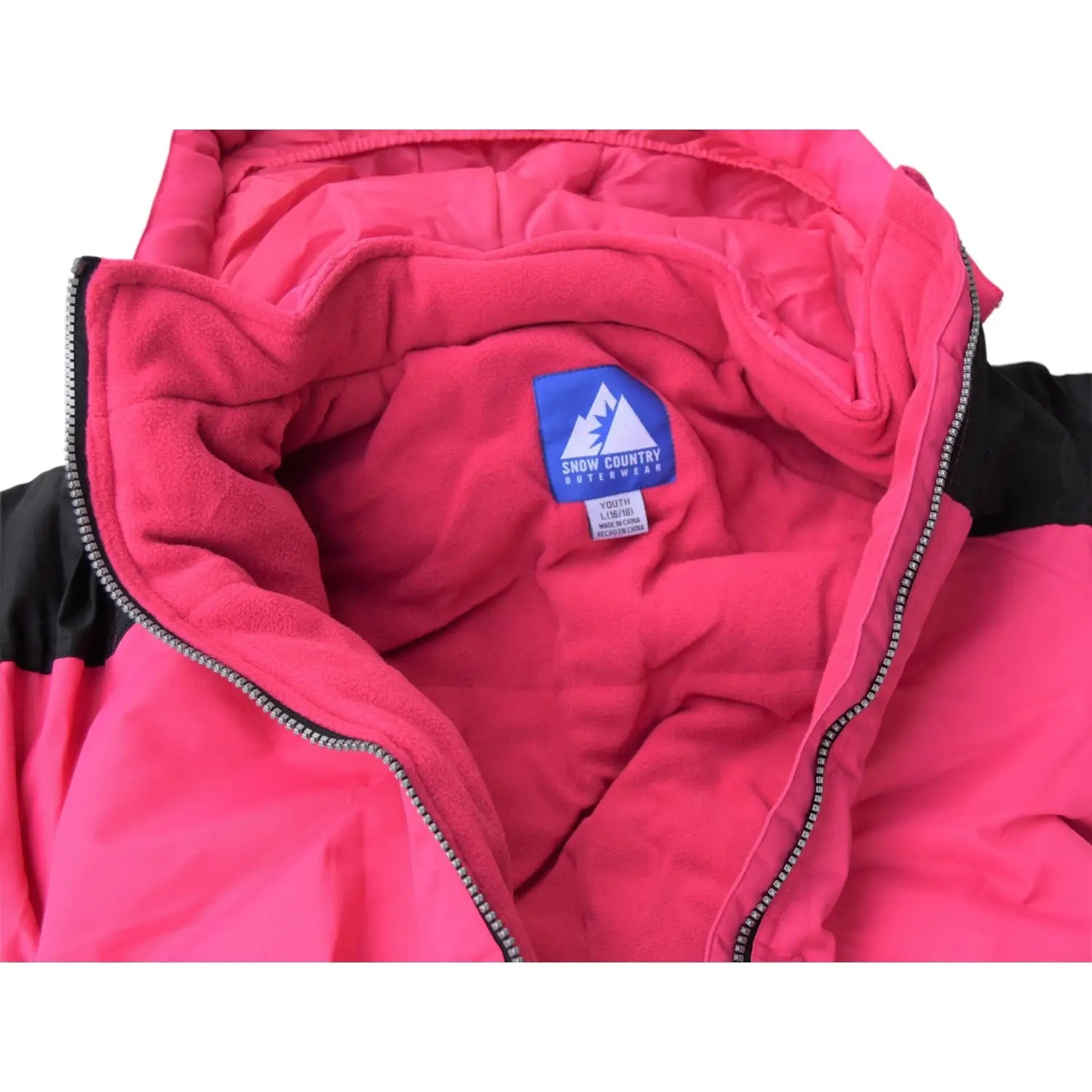 Pink and black winter jacket from Snow Country Outerwear Girl’s Youth Jr Snow Suit
