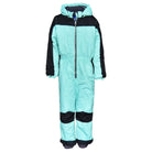 Mint green and black girl’s youth snow suit from Snow Country Outerwear, waterproof and warm