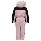 Pink and black hooded snow suit for girls from Snow Country Outerwear Youth Jr One Piece Snow Suit