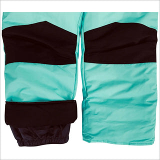 Aqua and black snow pants from Snow Country Outerwear Girl’s Youth Jr One Piece Snow Suit