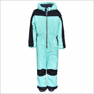 Snow Country Outerwear Big Girls Youth 1 Pc Snowsuit Coveralls S-L - Small (7/8) / Mint Black - Kids