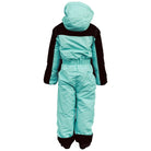 Aqua and black snow suit for little girls from Snow Country Outerwear winter coveralls