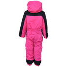 Pink and black toddler snow suit from Snow Country Outerwear for winter play
