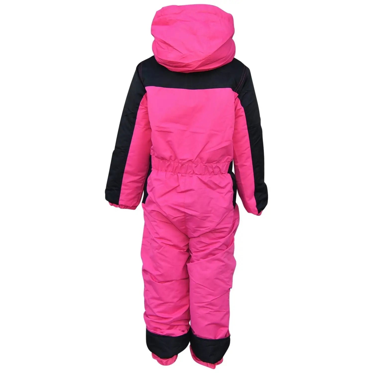 Pink and black toddler snow suit from Snow Country Outerwear for winter play