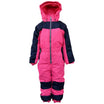 Pink and navy blue Snow Country Outerwear little girls winter snowsuit coveralls