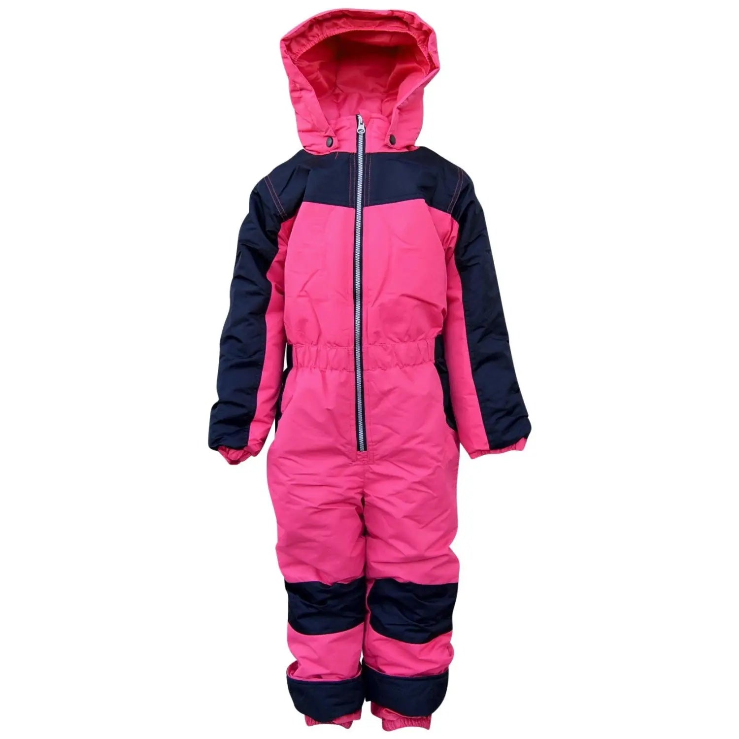 Pink and navy blue Snow Country Outerwear little girls winter snowsuit coveralls