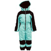 Two-tone hooded snowsuit from Snow Country Outerwear for Little Girls, winter coveralls