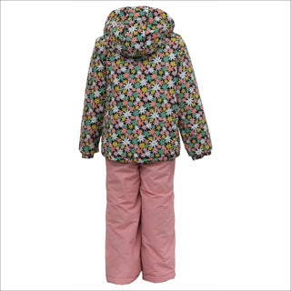 Floral patterned snowsuit for little girls from Snow Country Outerwear ski set