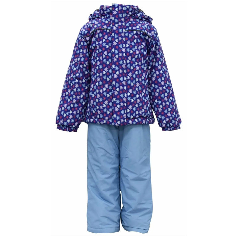 Pursky Girl's Waterproof Ski Jacket Kids Winter Snow Coats Kid's Snow Pants Girl's Winter Ski Bibs Snowbibs Sets Pink Size 14/16