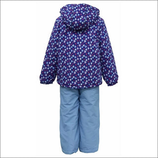 Purple and blue patterned snowsuit for Little Girls from Snow Country Outerwear Winter Set