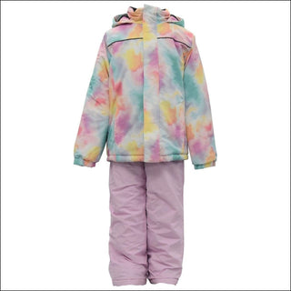 Snow Country Outerwear Little Girls Snowsuit Ski Jacket and Snow Pants Set S-L - Small / Pink Tie Dye - Kid’s