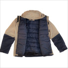 Open beige and navy blue winter coat from Men’s Big 2X-7X Snow Country Outerwear