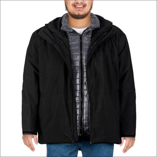 Snow Country Outerwear Men’s Big 2X-7X 3in1 Winter Ski Snow Jacket Coat Altitude II - 2XL / Black/Metal Liner - Men’s