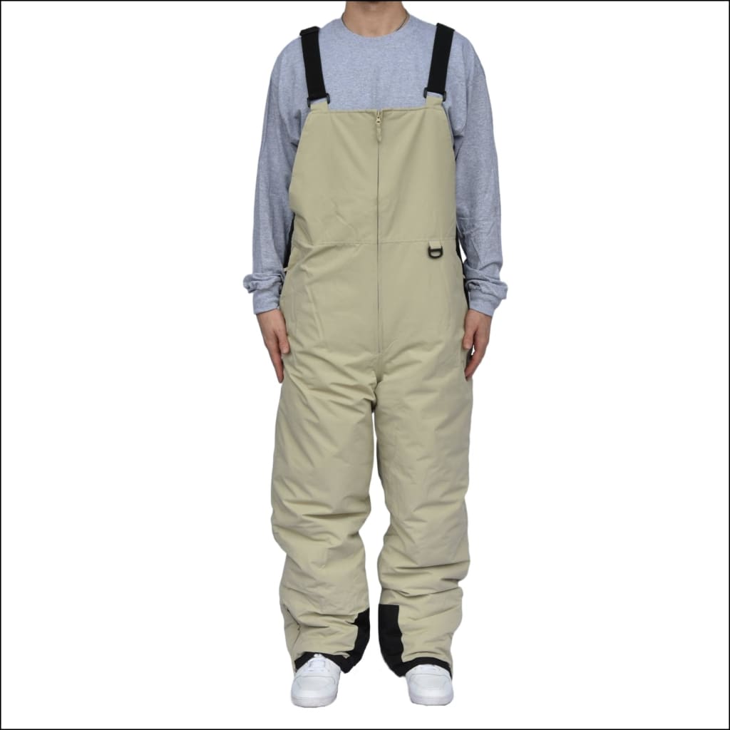 Snow Country Outerwear Men’s Big 2xl-7xl Higher Front Skiing Ski Snow Bib Overalls Regular and Tall, 3XL / Taupe