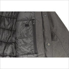 Interior view of gray down-filled insulation in Men’s Big Sizes Winter Ski Jacket