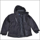 Open black winter jacket with hood from Snow Country Outerwear Mens Siberian III collection