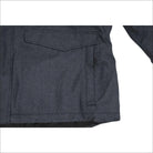 Dark gray men’s snow winter jacket with flap pocket from Snow Country Outerwear