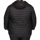 Black quilted hooded jacket from Women’s Plus Extended Size Packable Down Coat Snow Country Outerwear