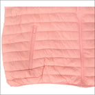 Pink quilted vest from Women’s 1X-6X Plus Extended Size Packable Down Jacket Hooded Coat Snow Country Outerwear
