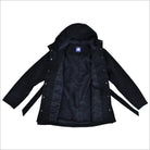Open black hooded jacket from Snow Country Outerwear Women’s Rain Jacket Plus Size Trench Coat