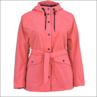 Snow Country Outerwear 1X-6X Plus Size Short Trench Rain Coat - 1X / Coral - Plus Size
