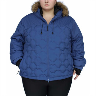 Snow Country Outerwear Women’s Plus Extended Size Ski Coat Jacket Winter Hailstone Alternative Down 1X-3X - 1X / Robin Blue - Women’s Plus