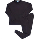 Black long-sleeved thermal underwear set for women from Snow Country Outerwear Plus Size